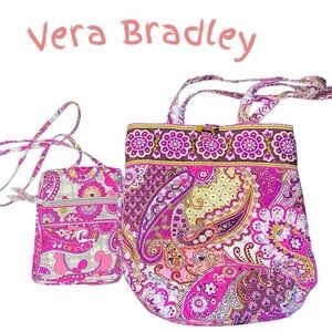 Vera Bradley Paisley Purple Tote Bag & Crossbody